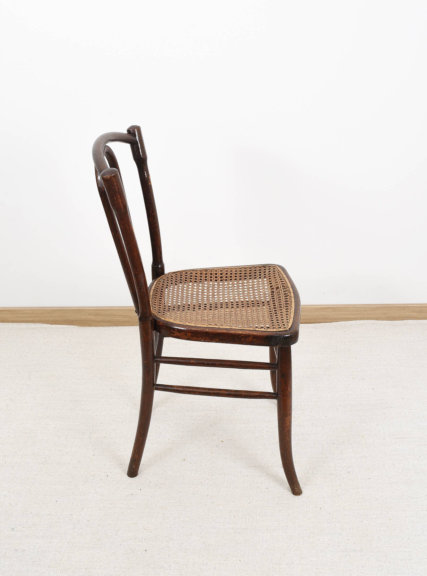 Old cane bistro chair