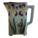 Old iris slip pitcher