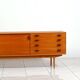 Swedish teak sideboard with leather handles