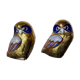 Pair of brass owls Serre livres, Italy, 1970