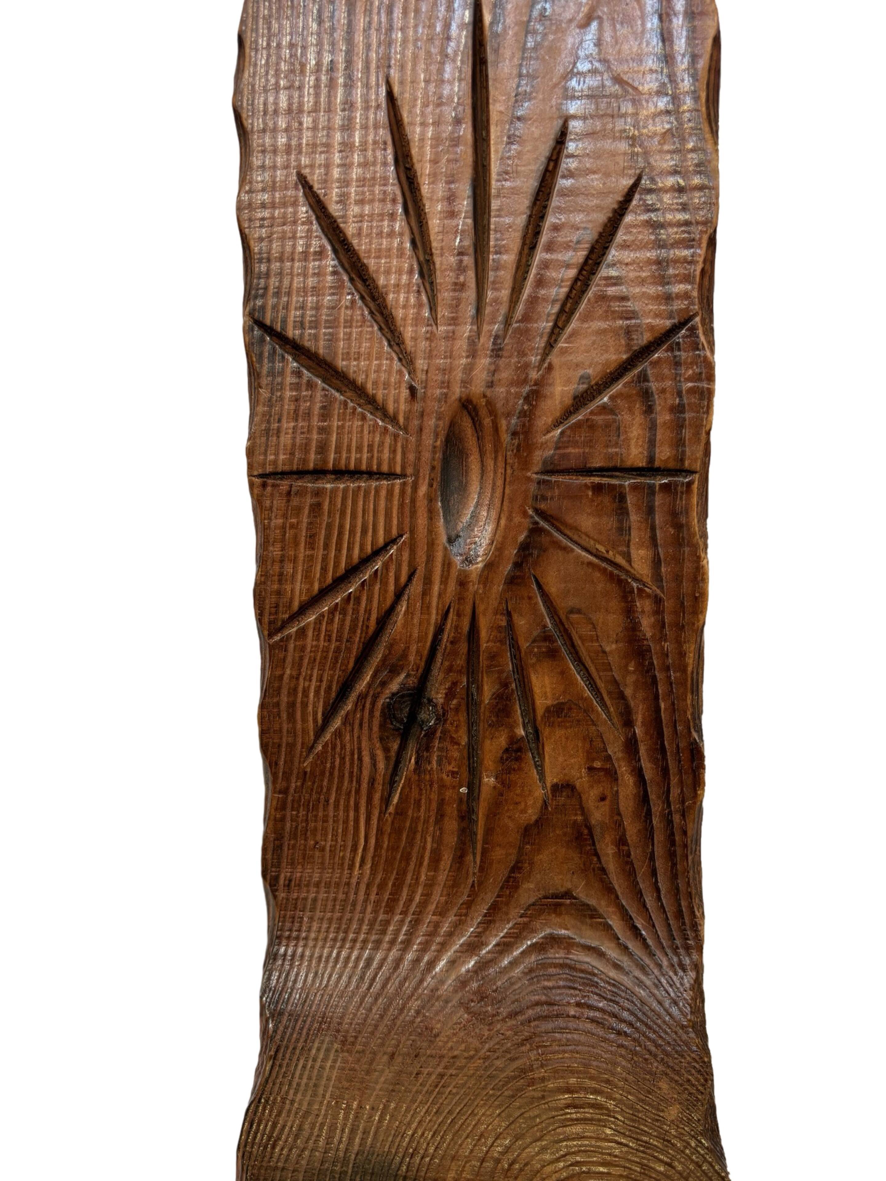 Vintage Spanish chair stool brutalist design