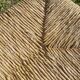 Wood and straw bench