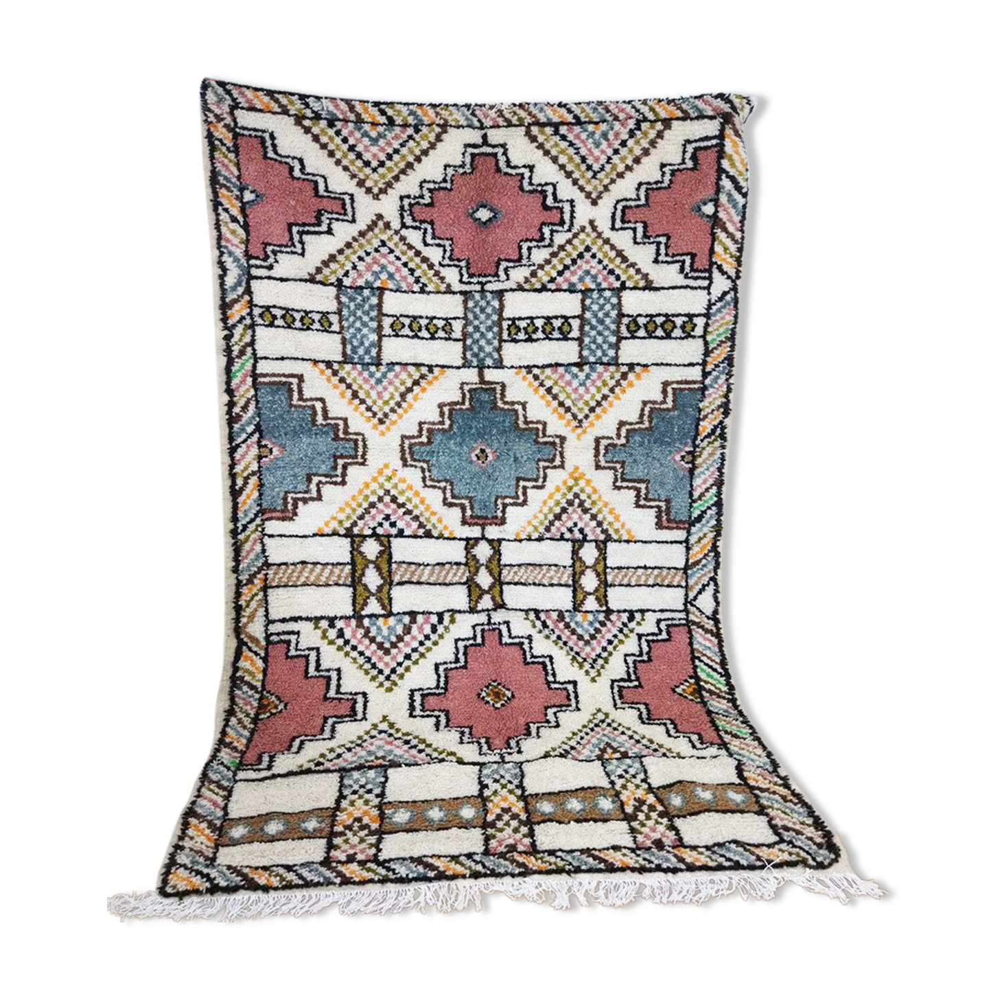 Handmade Moroccan Berber carpet 250 X 144 CM