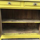 Yellow Parisian glass cabinet