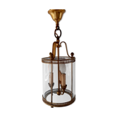 Vintage brass and glass hanging
