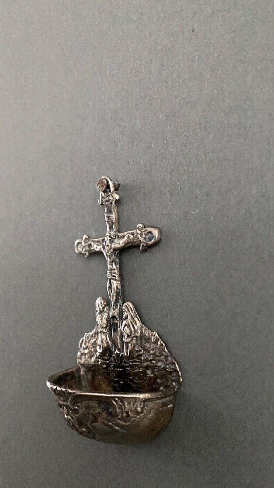 Silver stoup with 18th century Calvary decoration