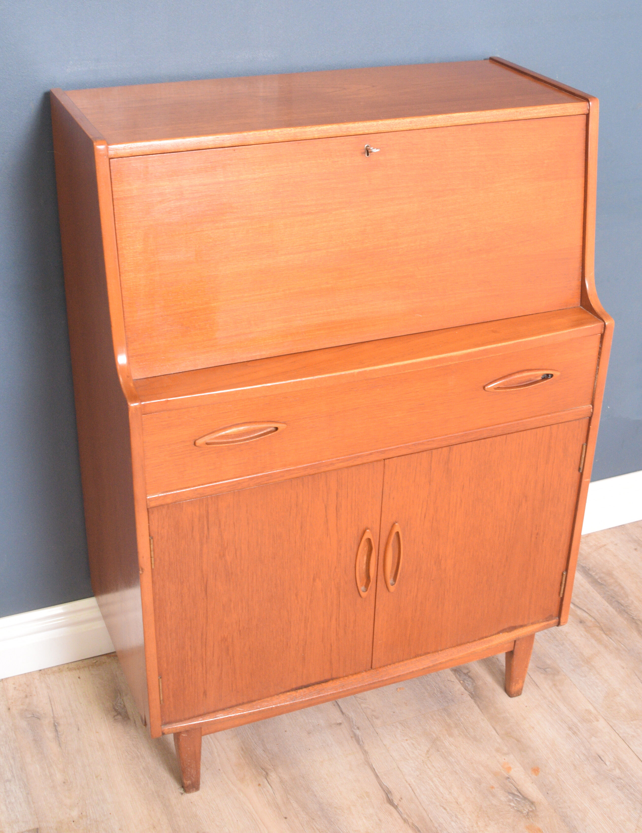Restored Teak 1960s Jentique Bureau Desk