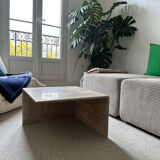 Travertine coffee table
