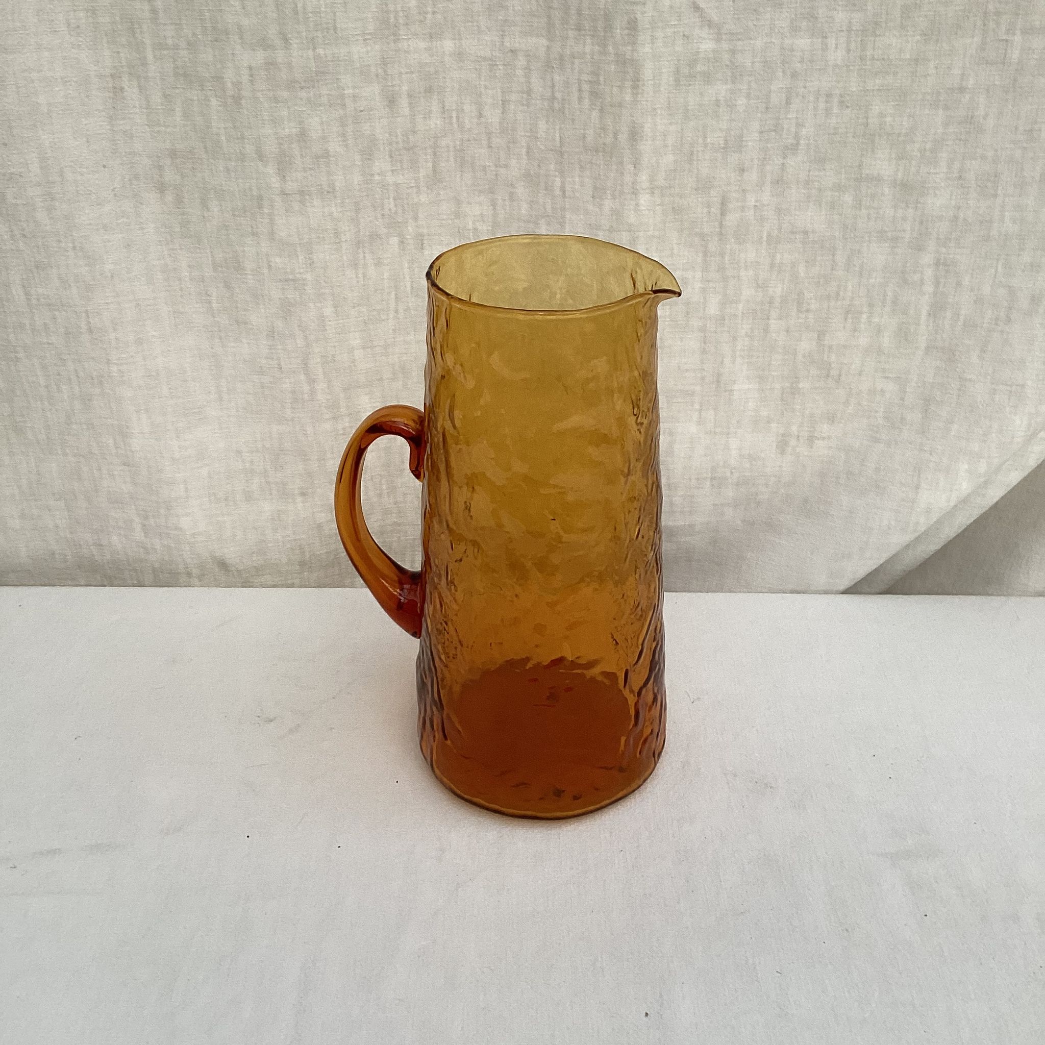 Carafe pitcher in vintage amber glass dimension: height -26cm- low diameter -13cm
