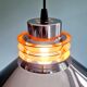 Chromed metal pendant lamp, Scandinavian design, 70s