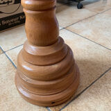 Solid oak turned lamp base