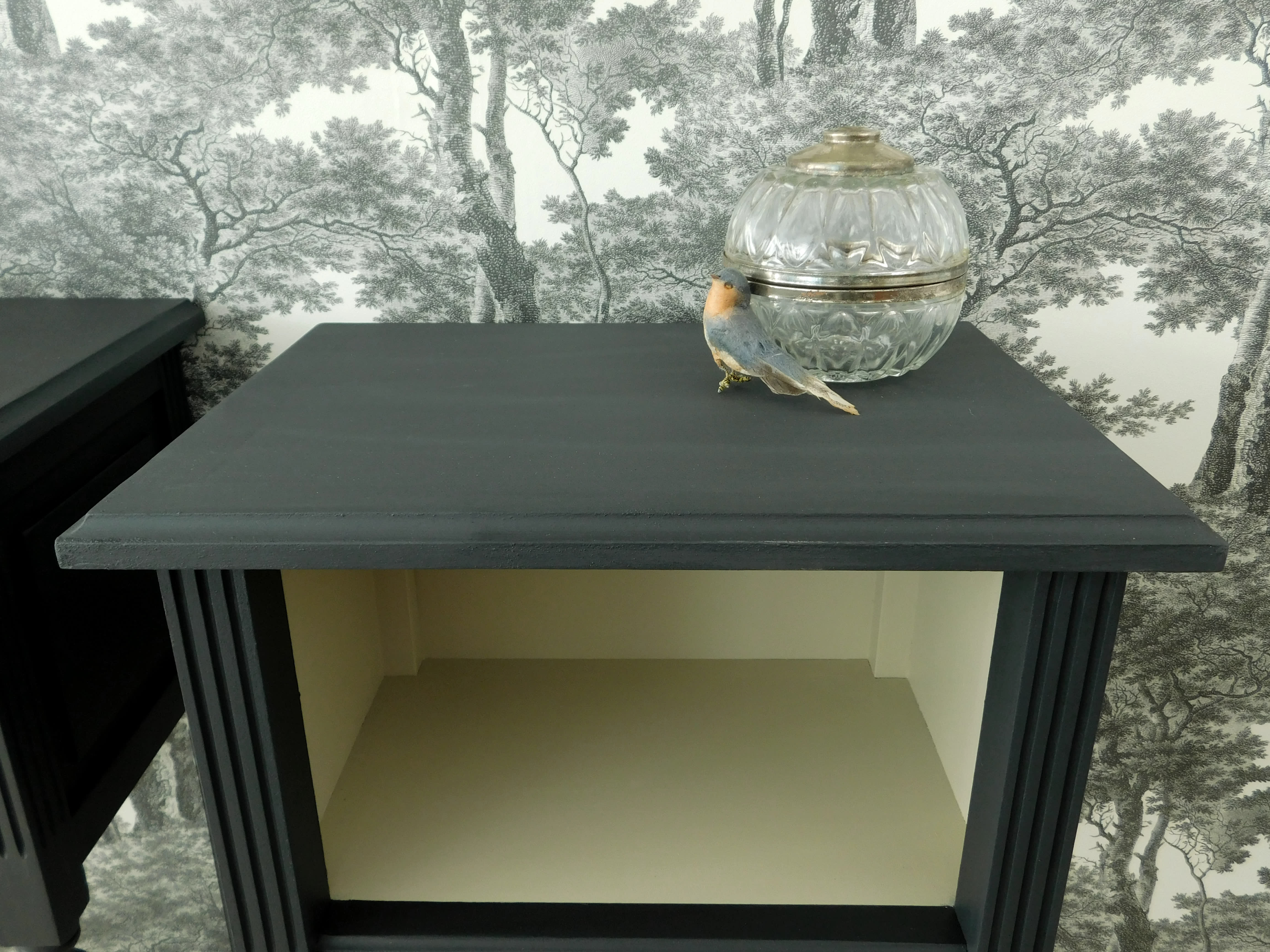 Classic black and raw nightstands