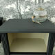 Classic black and raw nightstands