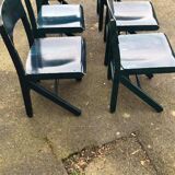 Set of 4 BAUMANN chairs, series K, late 80s to early 90s.
