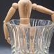 Transparent chiseled vase