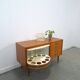 Fineer dressoir met draaibare bar en lades, barkast