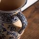 Old blue and white faience jug – Central Europe, around 1930