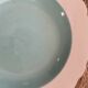 6 hollow plates mismatched in red and green.