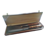 Vintage bamboo meat cutting set Made in France