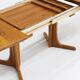 Vintage Danish oval extendable dining table solid teak 1960s