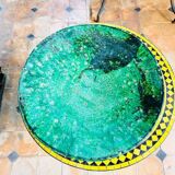 Large green ceramic plate by Tamegroute - 60 cm