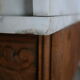 Louis XV-style toilet table in walnut and marble