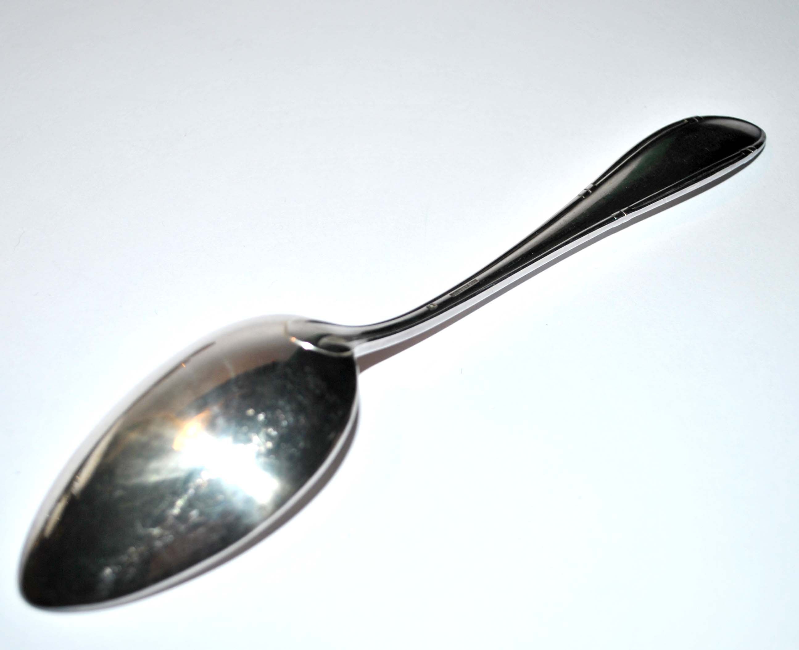 Series of 6 vintage table spoons in silver metal deetjen 100 soup 21.5cm