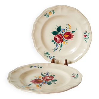 Pair of Digoin Sarreguemines compote bowls, “Yann” model, 1940