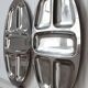 Set de 2 grands plats en inox 18/10, Vers 1970