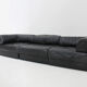De Sede DS 88 modular sofa black leather patchwork Switzerland 1970s
