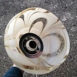 Vintage marbled Murano glass pendant light.