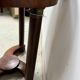 Round Empire-style side table in mahogany and veneer, 20th century
