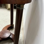 Round Empire-style side table in mahogany and veneer, 20th century
