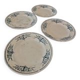4 assiettes Longchamp bleu modèle Blois
Traces d usure et taches voir photo.
