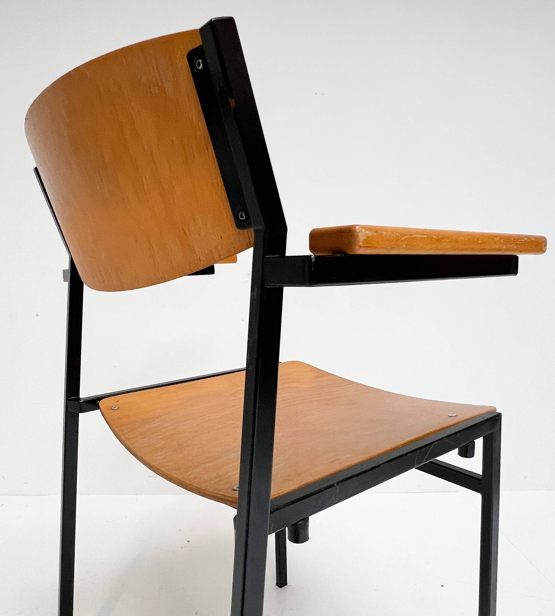 6 chaises empilables par Gijs van der Sluis, 1970