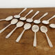 12 silver metal ice spoons, Ercuis