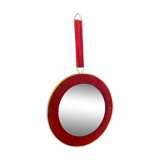 Round velvet mirror
