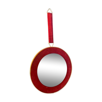 Miroir rond en velours