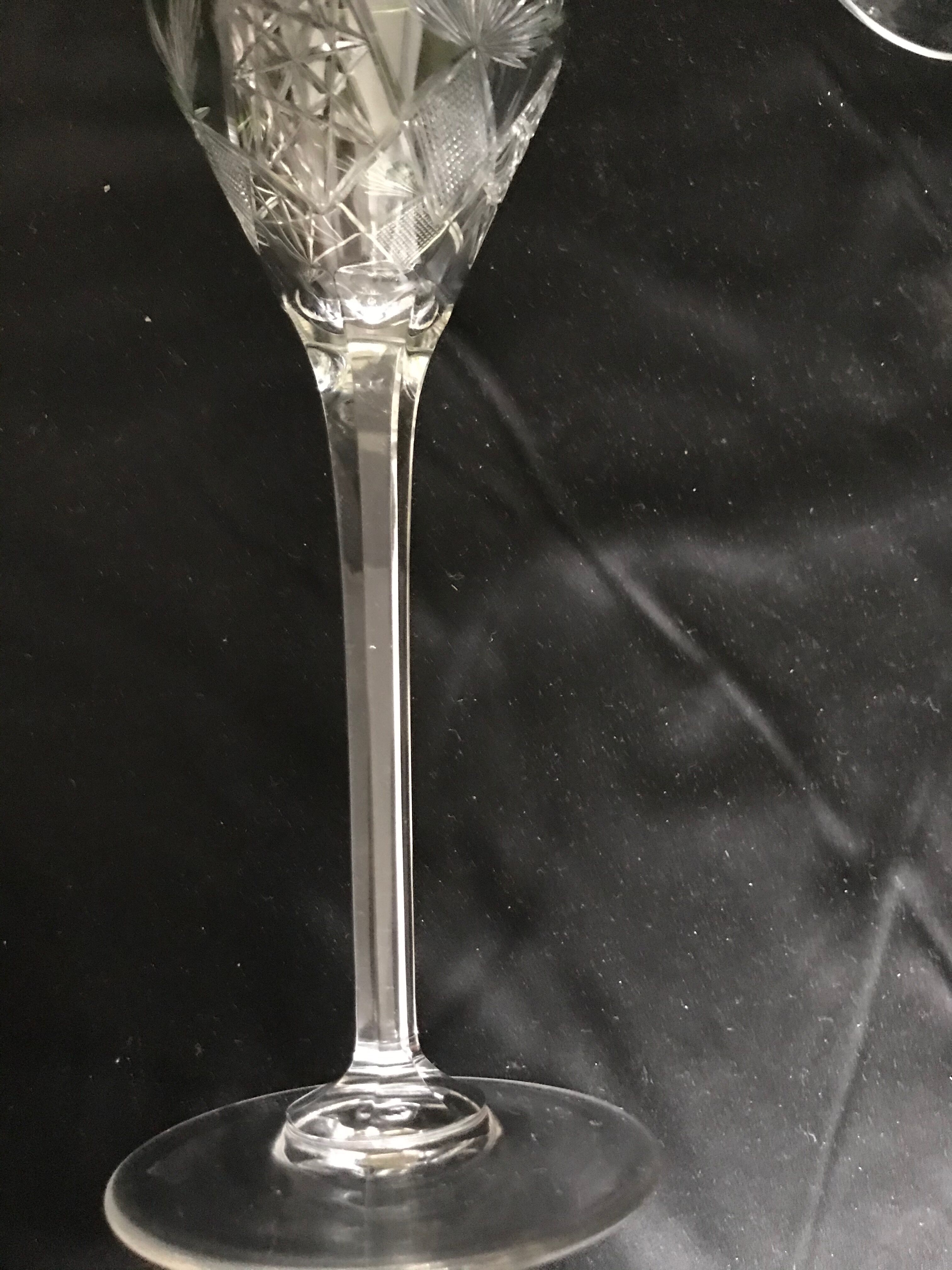 Roemer wine glasses in crystal