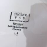 4 hollow plates of Digoin Sarreguemines model Simone 211247