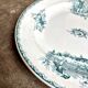 Plat rond en terre de fer verte