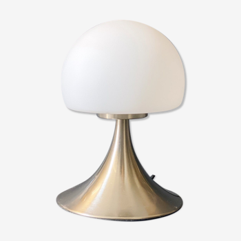Lampe de table  de lit vintage en verre tip-touch champignons