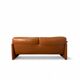 Maralunga Cassina style sofa in tan leather