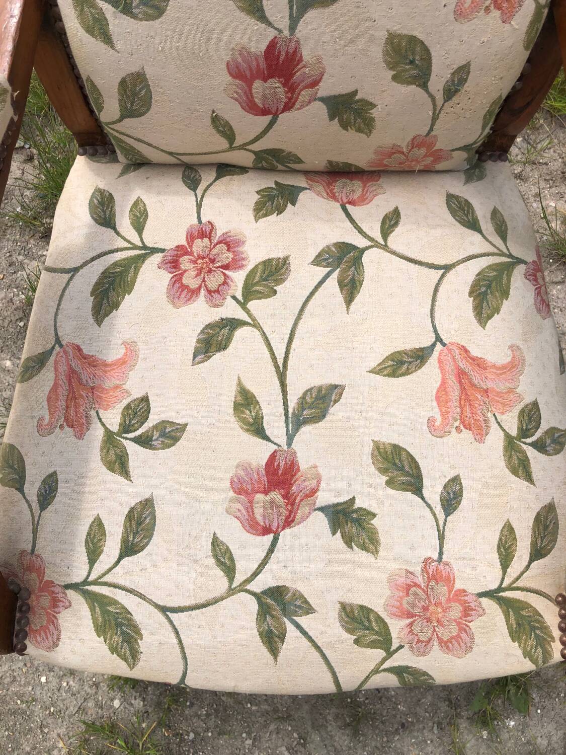 Voltaire armchair in cherry wood