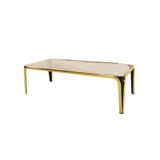 Vintage coffee table in brass and smoked glass