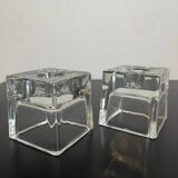 Paire de bougeoirs coniques Ice Cube Dansk
