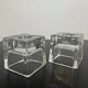 Pair of Ice Cube Dansk tapered candle holders