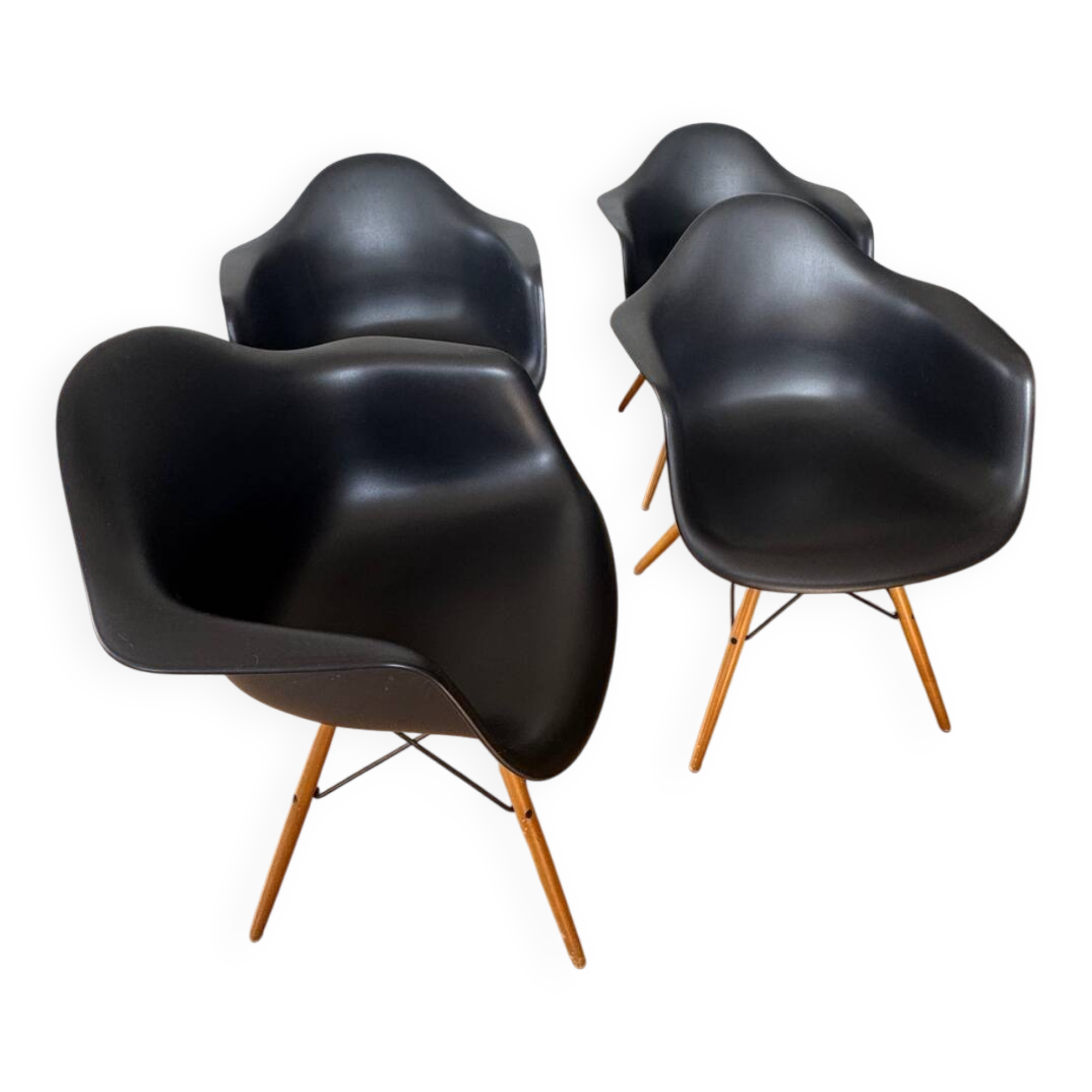 Eames plastic armchairs