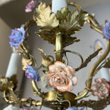 Flowered porcelain lamp