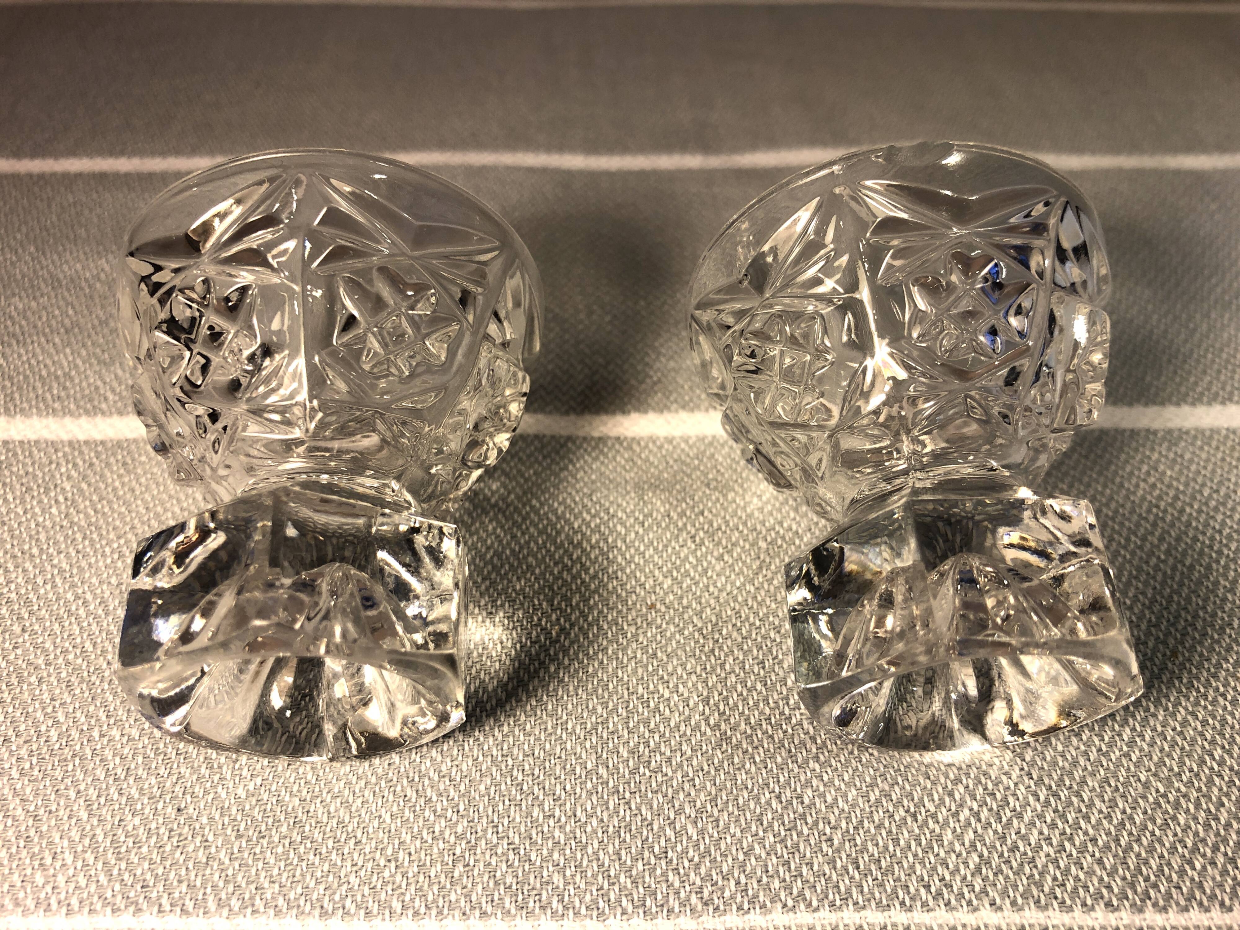 Vintage crystal shells in cut glass